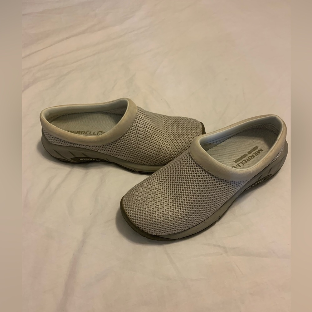 Merrell Encore Breeze 3 sneakers women’s 6.5 10 mule Slip On Silver Birch